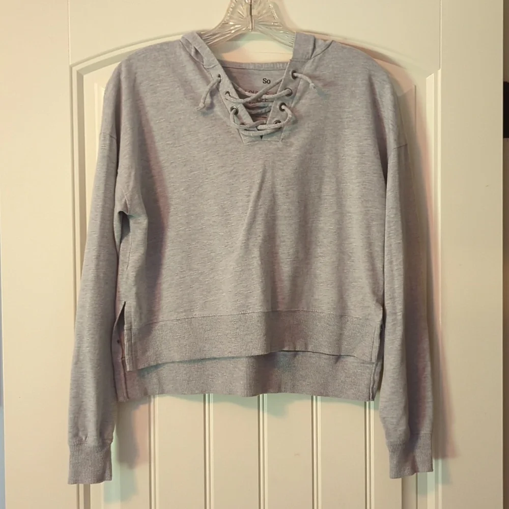 So Lounge Life Cropped Hooded Sweatshirt - Picture 1 of 6